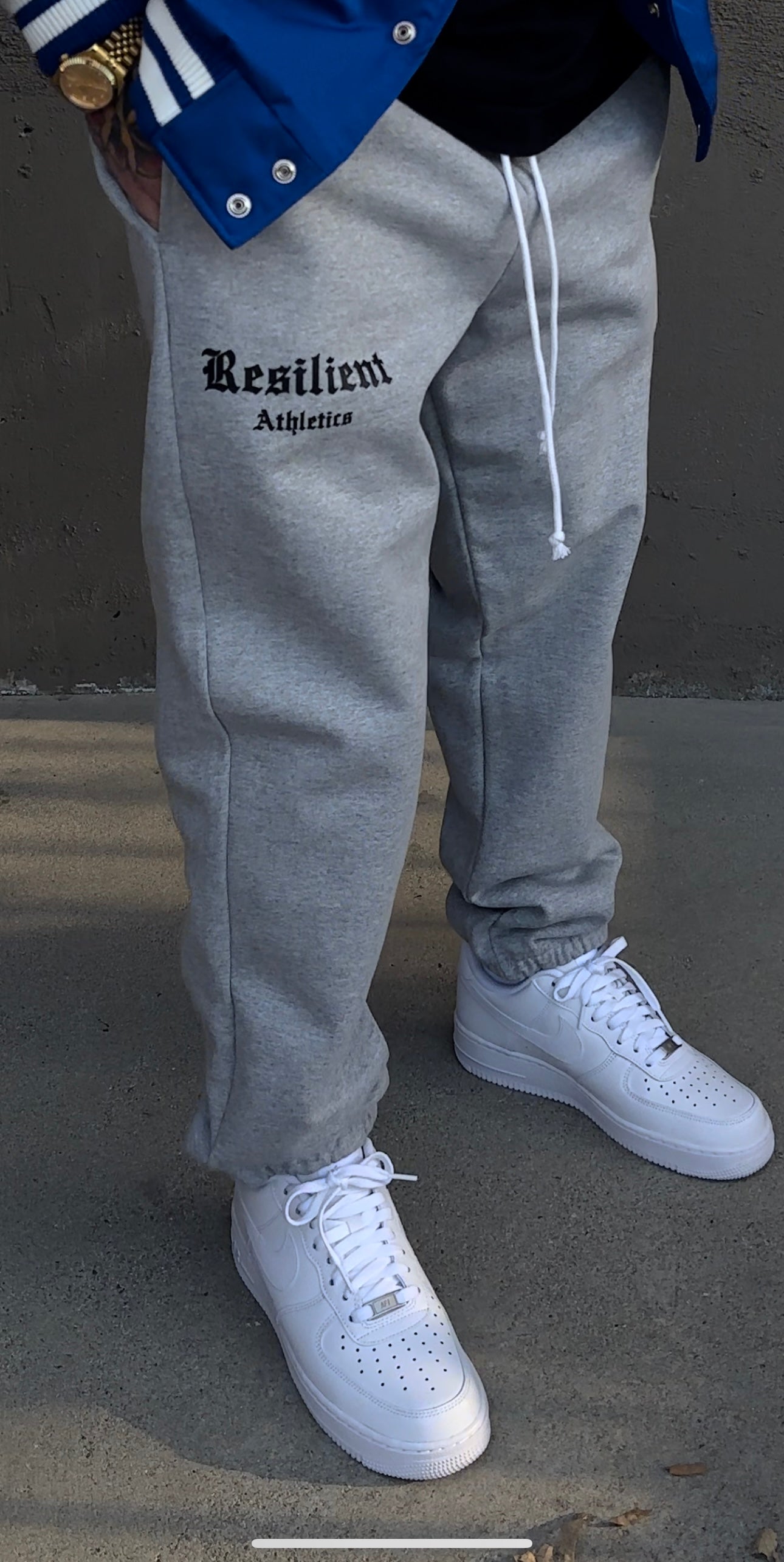 Gray Resilient athletic sweats