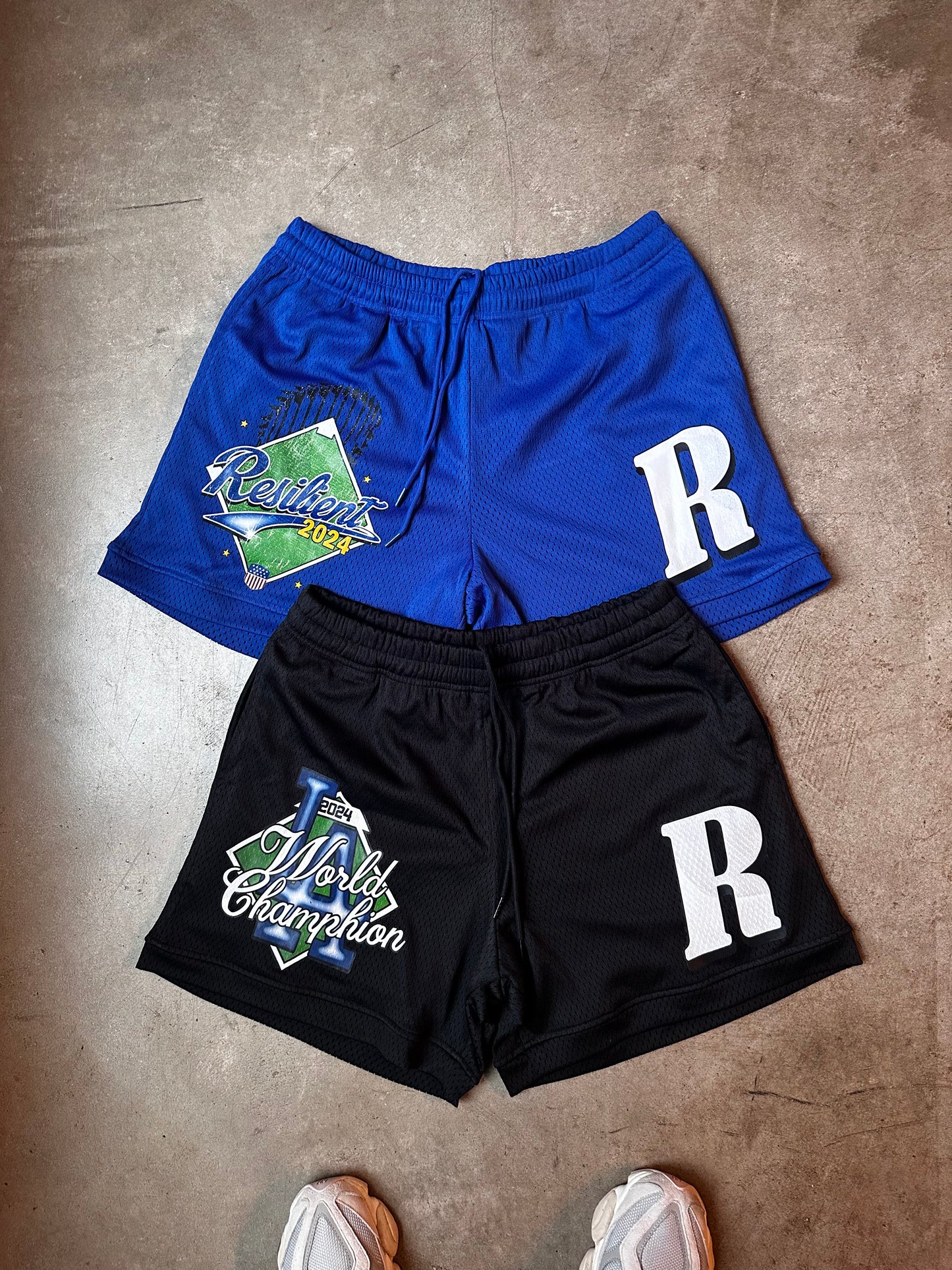 Black Resilient Mesh Shorts