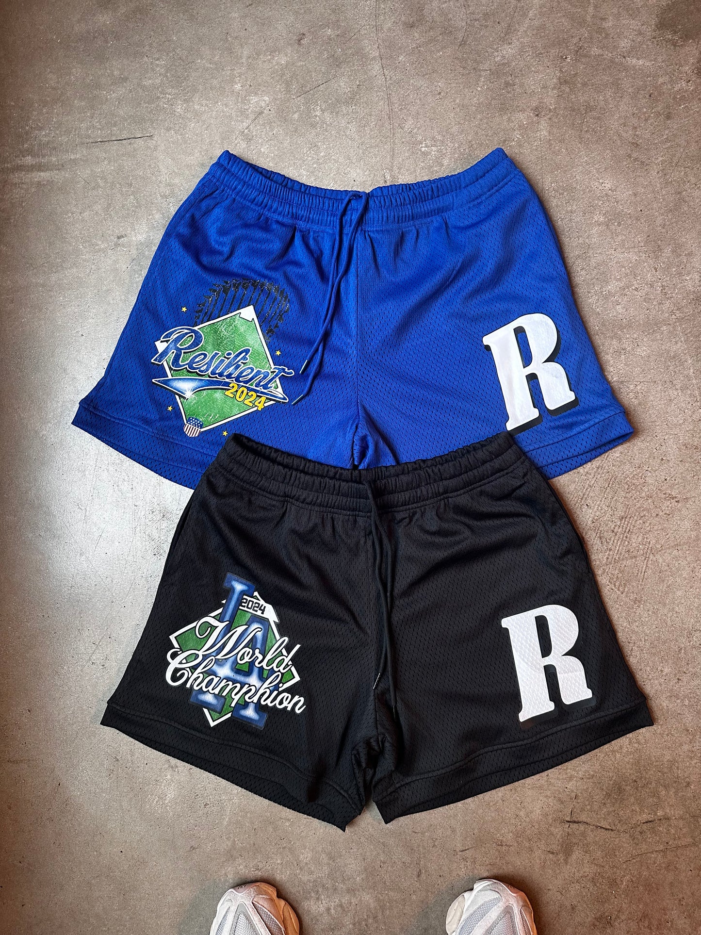 Resilient Blue mesh Shorts