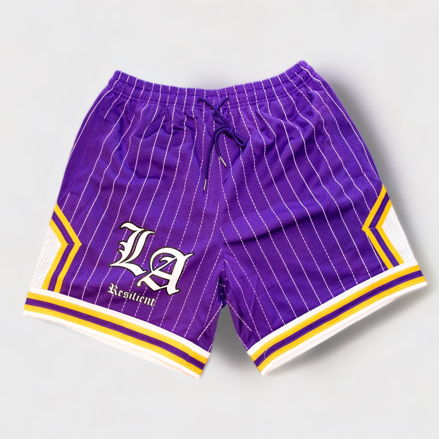 Lakers LA resilient Mesh shorts.