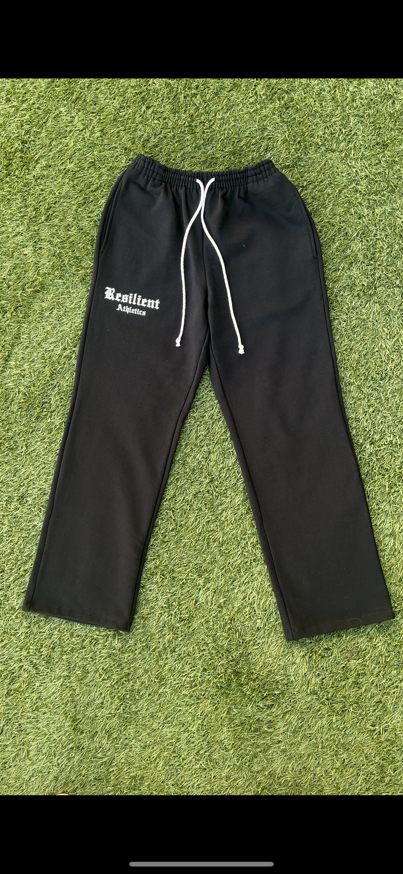 Resilient Black sweats 14oz 100 cotton (straight leg)