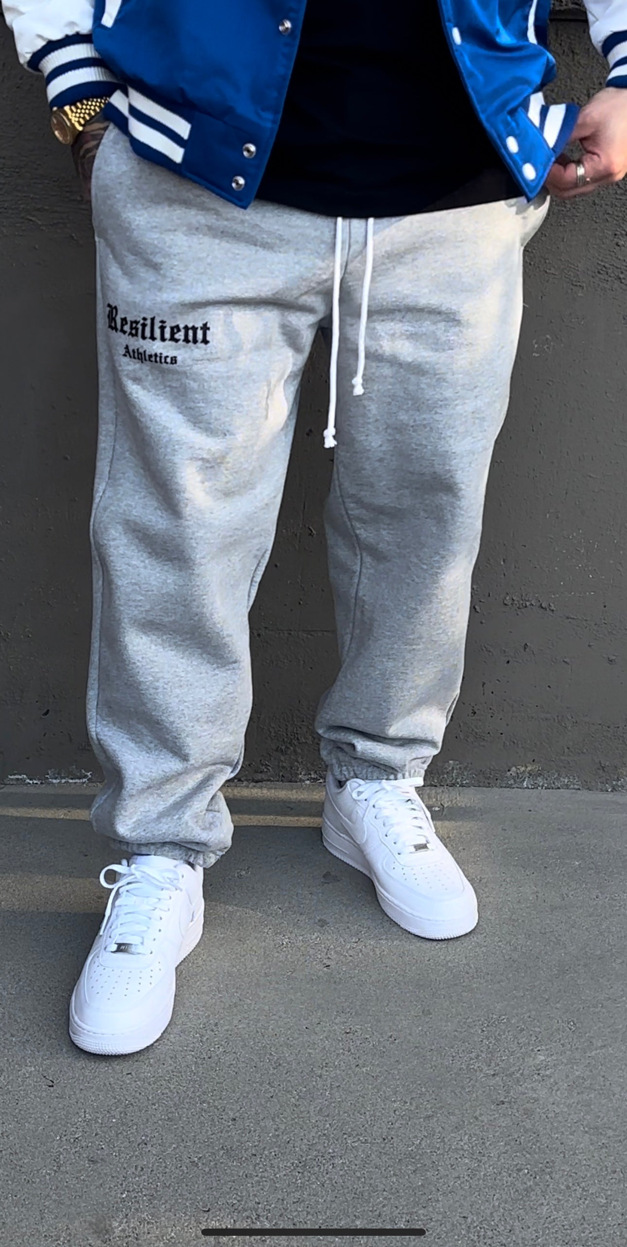 Gray Resilient athletic sweats